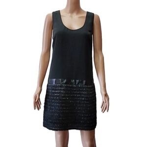 ERIN Erin Fetherston Women Black/Silver Cocktail Party  Dress Size 2‎